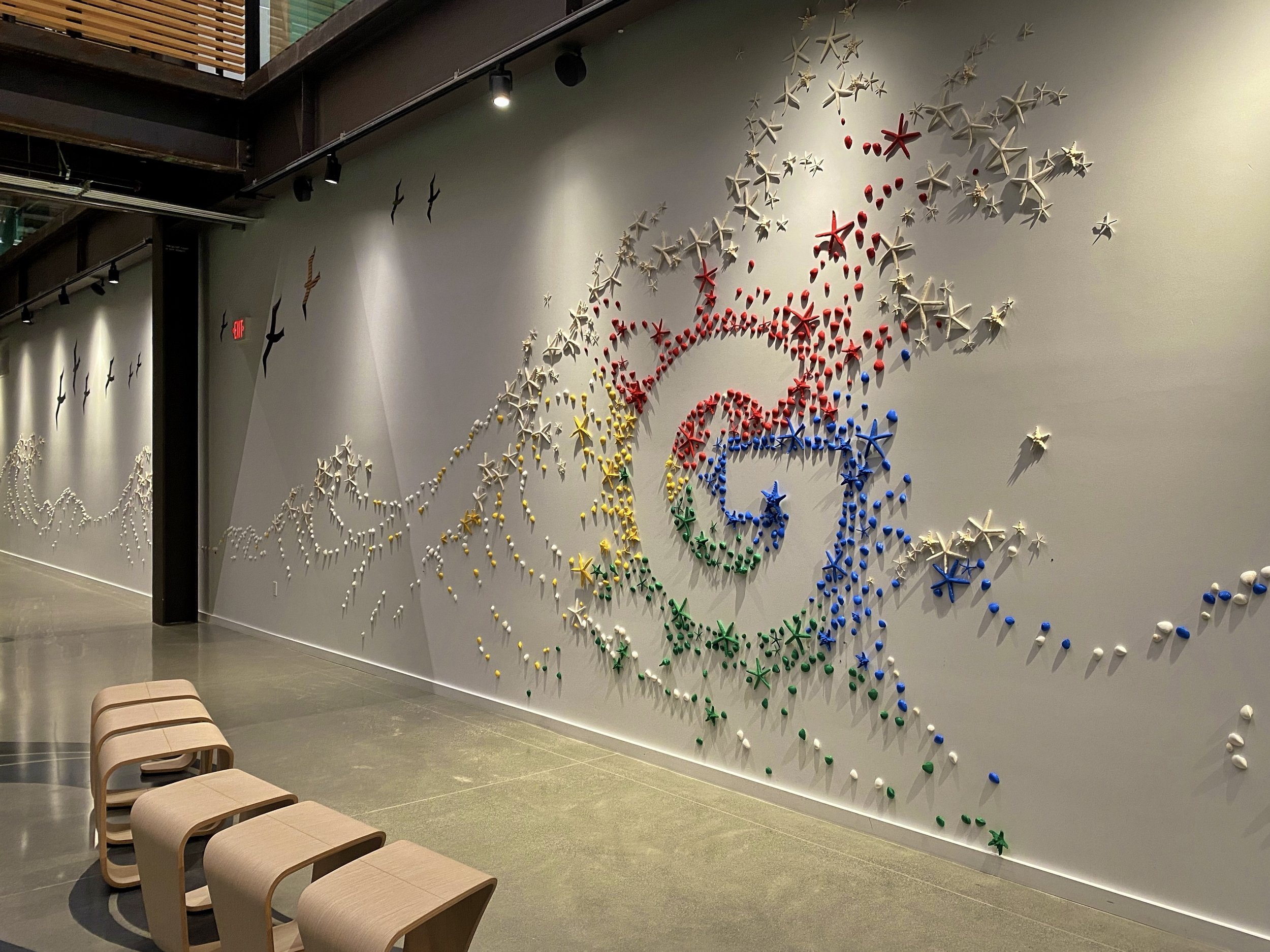 Google sign outside the wall of the Google meeting room