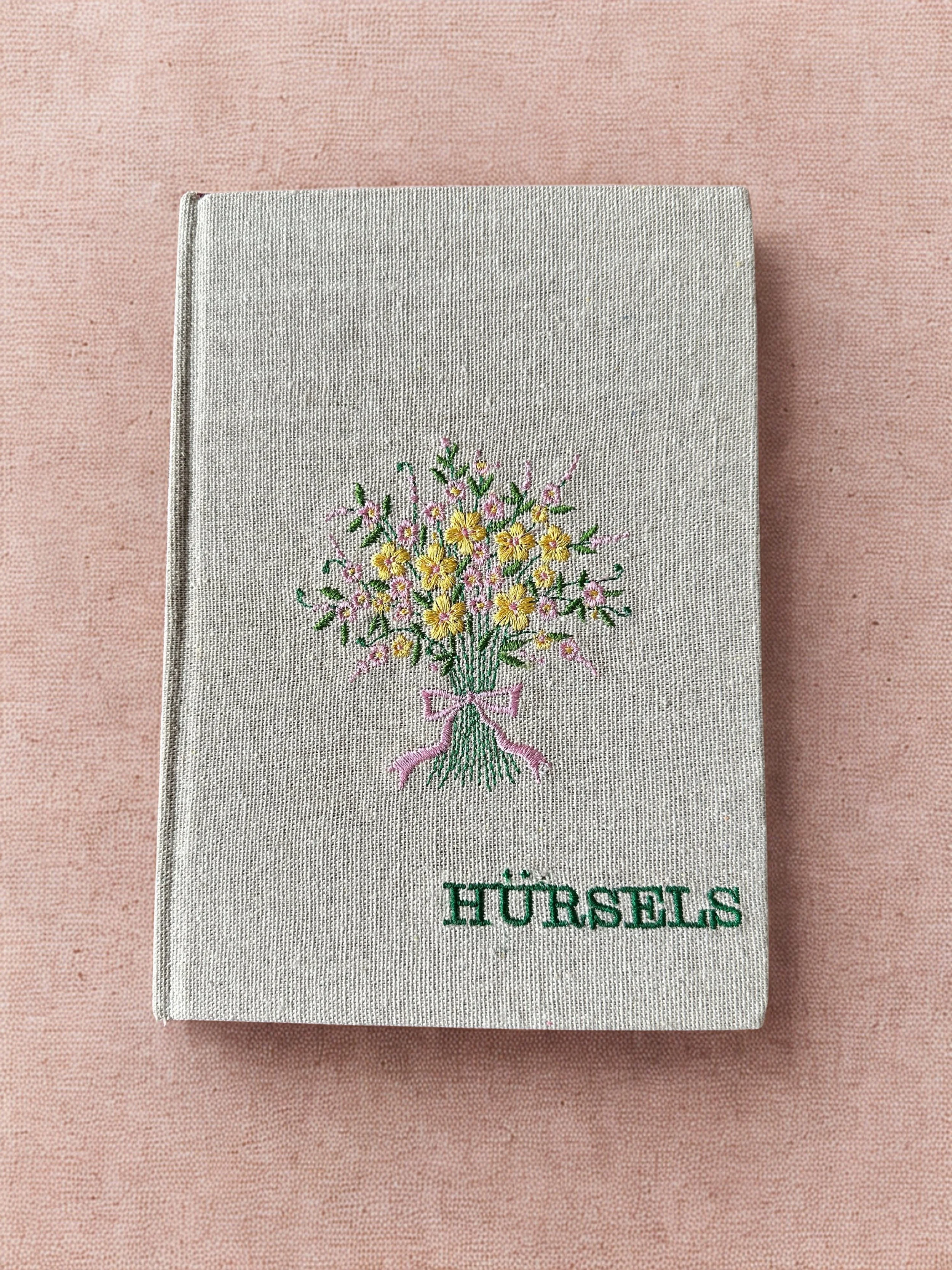 Personalized Linen Floral Notebook