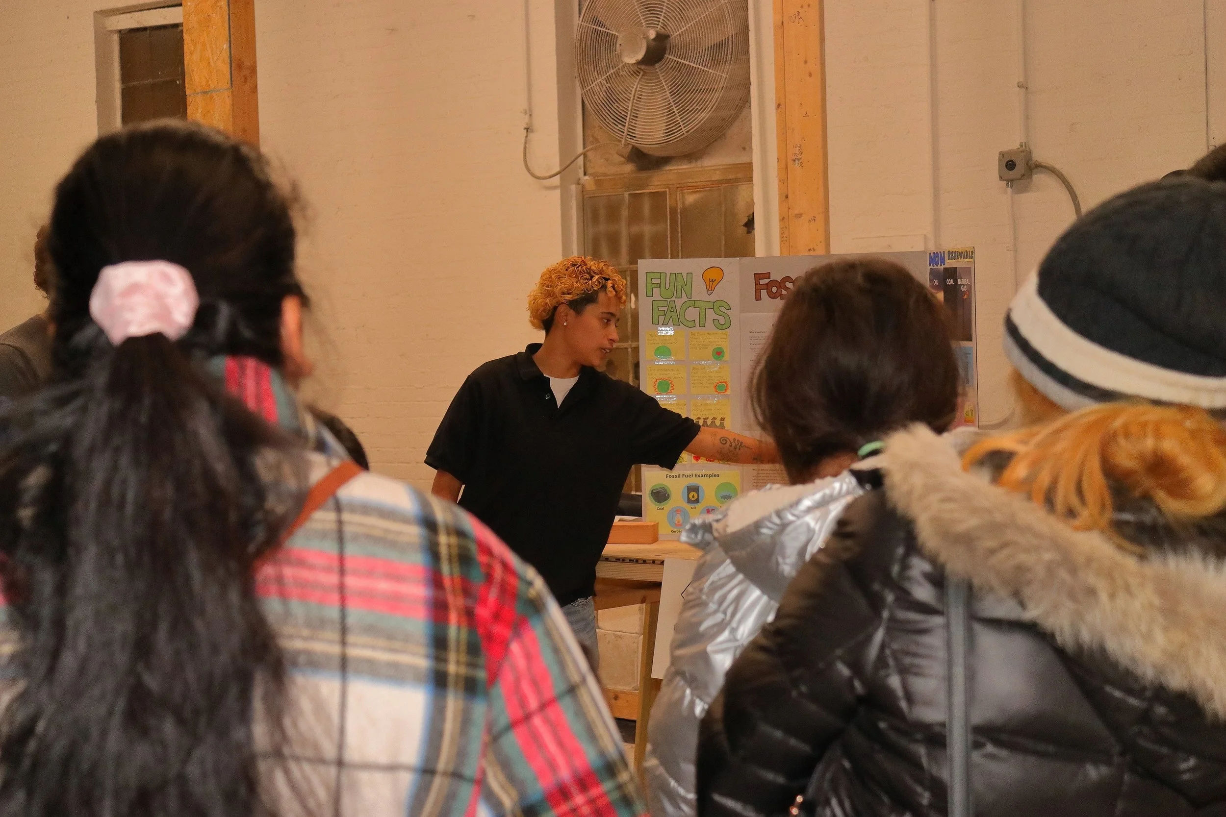 Offshore wind community leader presenting to the community