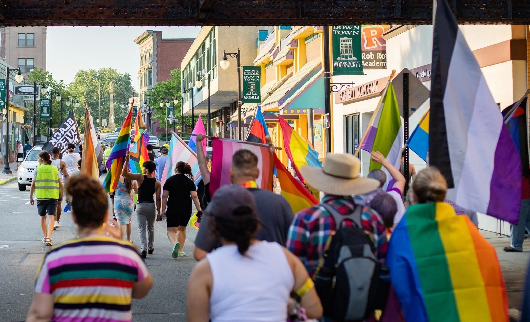 One of our first Woonsocket Pride marches, in protest against mistreatment by the former Mayor of Woonsocket