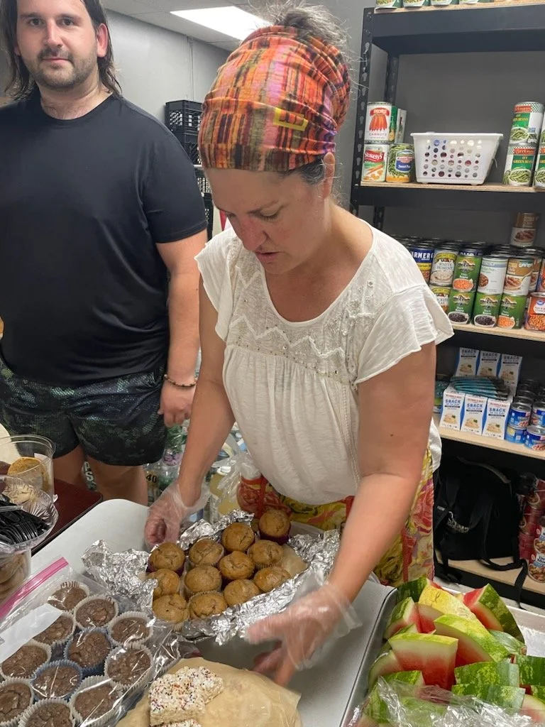 Serving a hot meal to our neighbors with Engage North Smithfield and The Milagros Project!