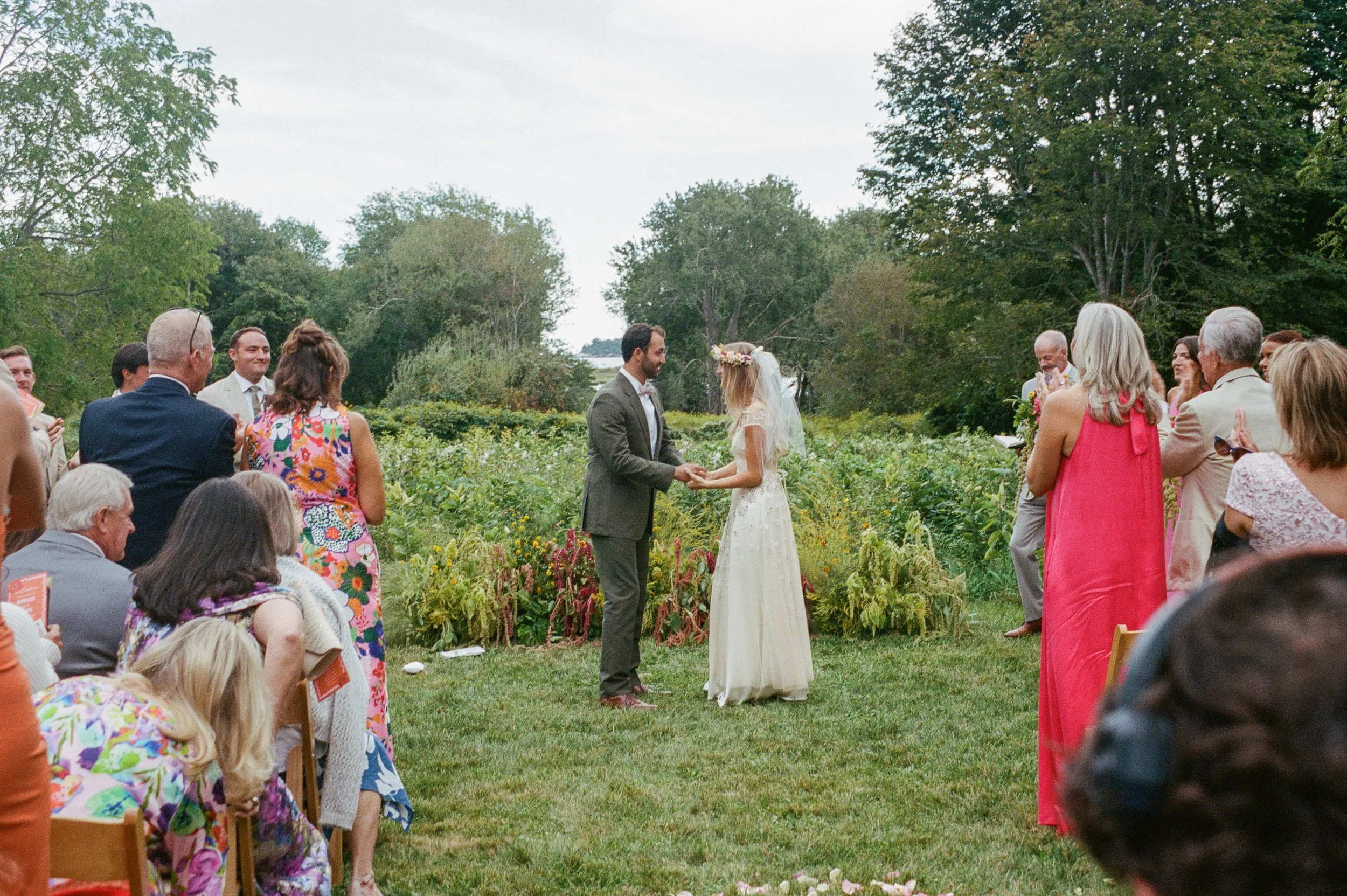 Romantic Rhode Island wedding photography captured on 35mm film, documenting the beauty, emotion, and candid moments of a New England wedding day. Timeless film wedding photography filled with natural light, thoughtful details, and nostalgic imagery 
