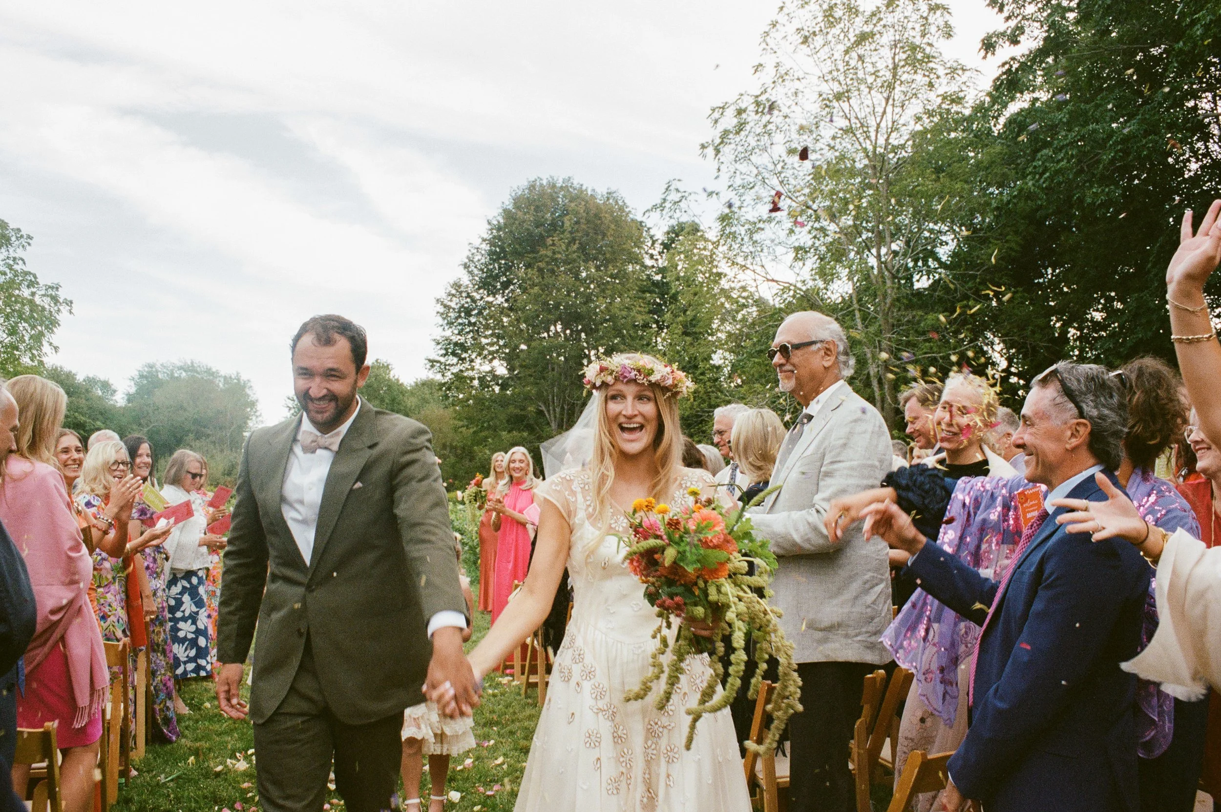 A romantic Rhode Island wedding captured on analog film, blending fine-art composition with documentary-style storytelling. Soft natural light, thoughtful details, and honest moments come together in timeless New England wedding photography designed 