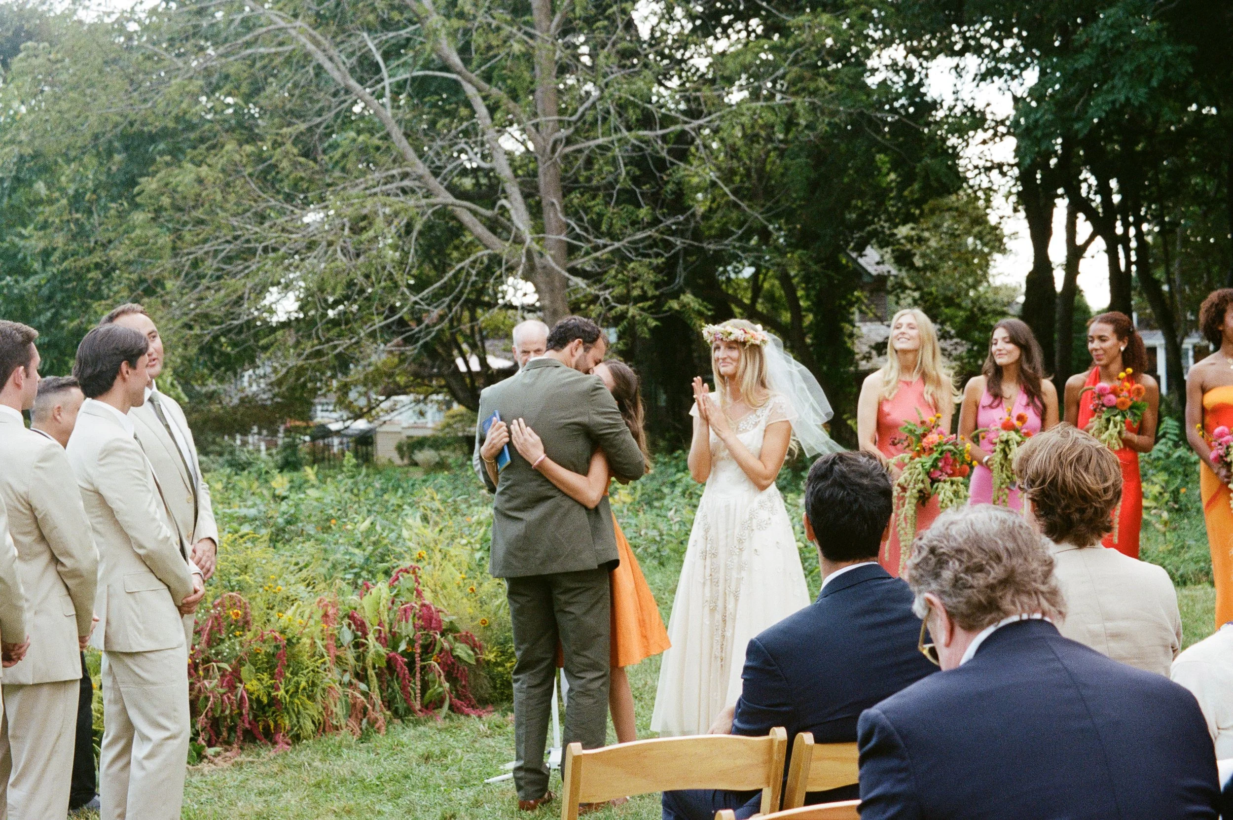 A timeless Rhode Island wedding photograph captured on 35mm film, preserving the genuine emotion, romantic details, and candid moments of the wedding day. Fine-art film wedding photography inspired by New England charm, natural light, and the nostalg