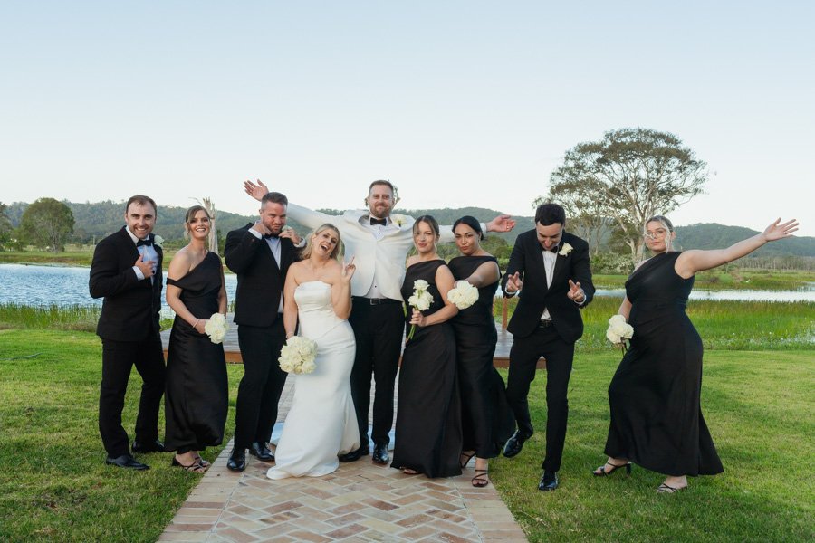 Golden hour wedding portraits in the countryside at Yandina Station Sunshine Coast
