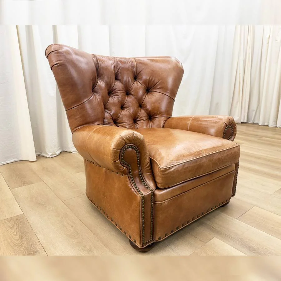 Bradington Young Churchill Leather Club Chair