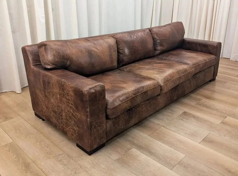 Leather Walter E Smithe Sutton Sofa Couch