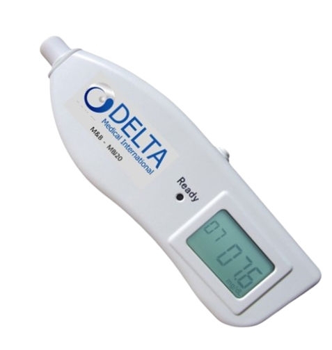 Delta Medical International thermometric device with digital display showing 37.2°C.