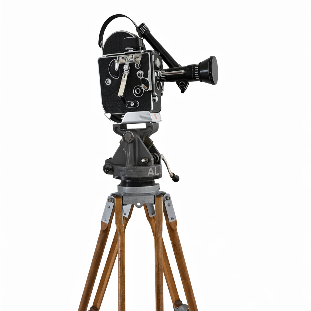 Bell & Howell Filmo 70 16mm Film Camera on Tripod