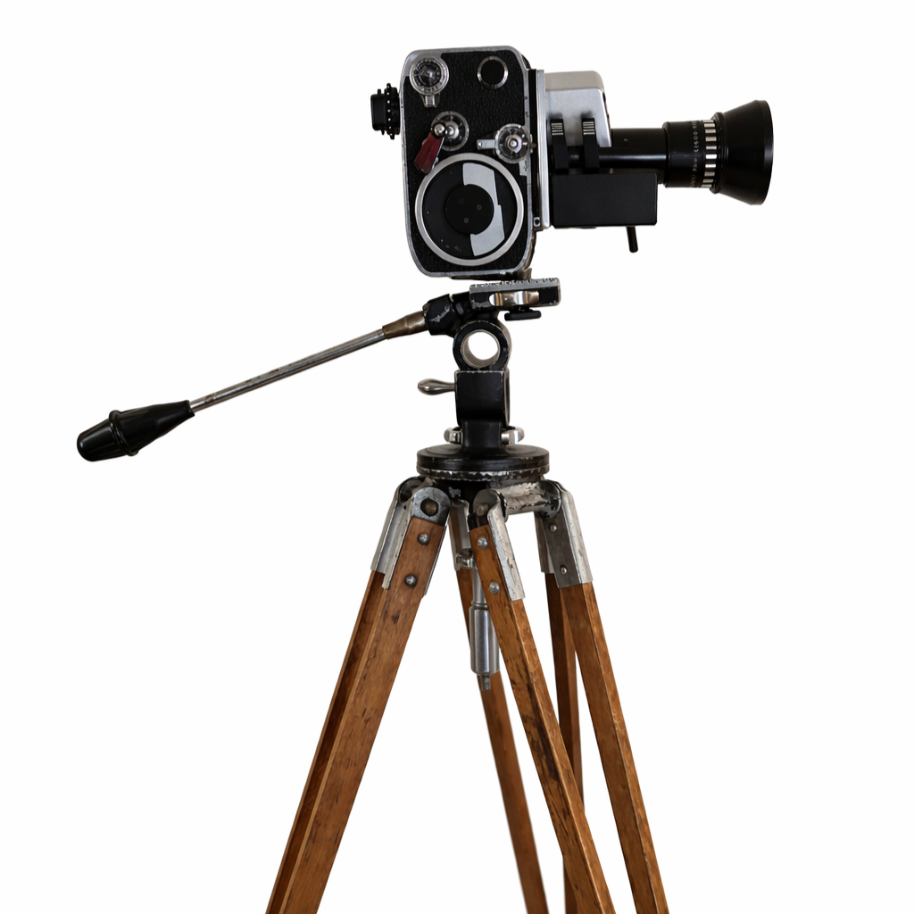 Bolex Paillard H16 16mm Film Camera on Tripod