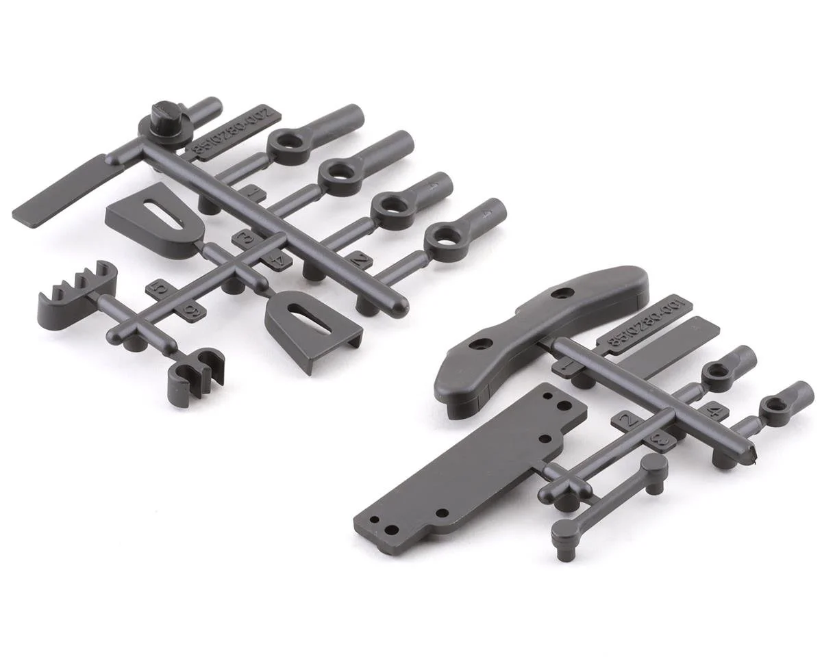 Team Associated RC10B6.3 Tower Covers, Wire Clips & Rod Ends - 91885