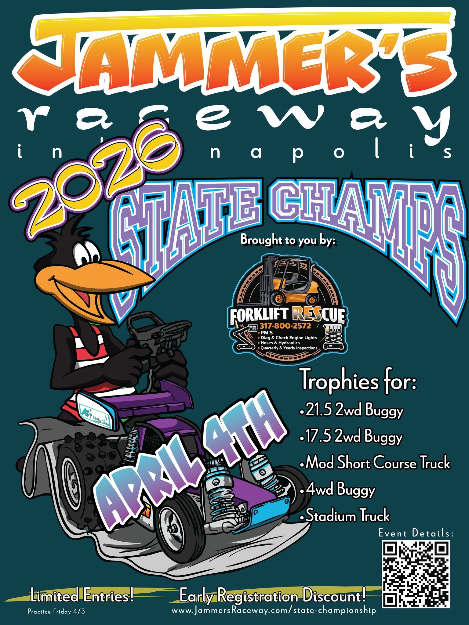 🌽Indiana State Championships🌽 Space is LIMITED! All 5 classes listed here are officially running! However, we have to limit our TOTAL entries. We will be sure to tell you when each class is filled!
More info here: https://www.jammersraceway.com/sta