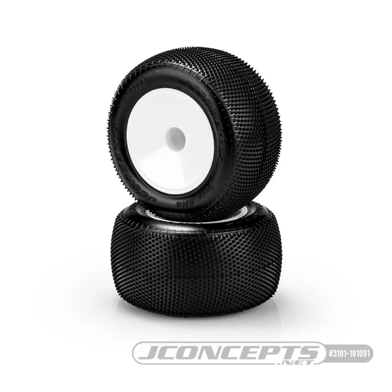 JCO3191101091 2.2 in. Fuzz Bite Stadium Truck Pre-Mounts On 3354W Wheels Pink Compound Fits RC10T6.4, XRAY XT2