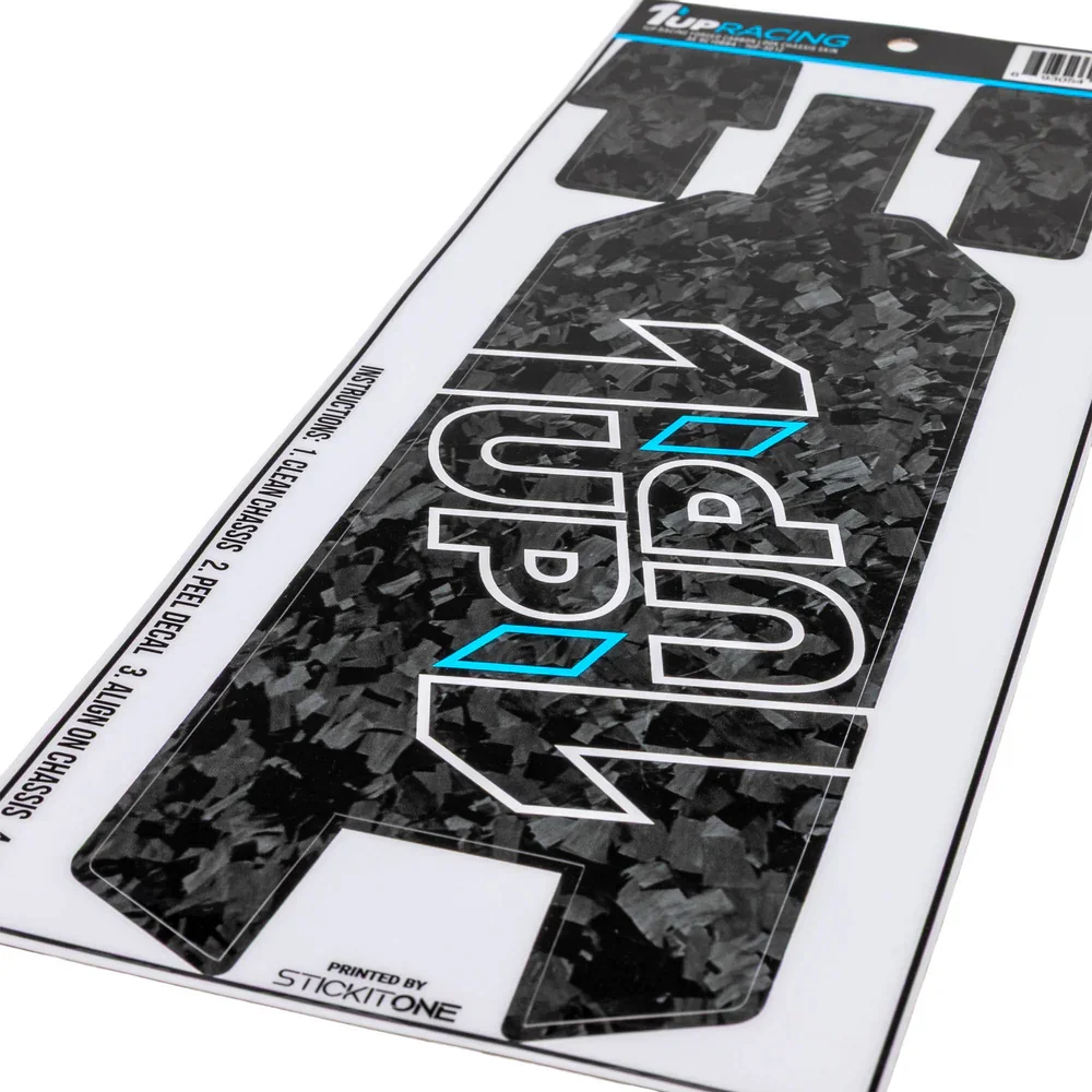 1up Racing Forged Carbon Look Chassis Skin - AE RC10B84 - 3012
