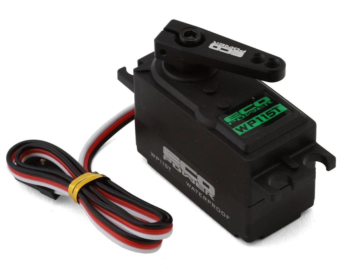 EcoPower WP115T Low Profile Waterproof High Torque Metal Gear Servo for 1/10 2wd Buggies, Drift