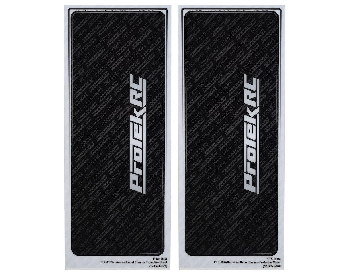 ProTek RC Universal Chassis Protective Sheet (Black) (2) (12.5x33.5cm) PTK-1102