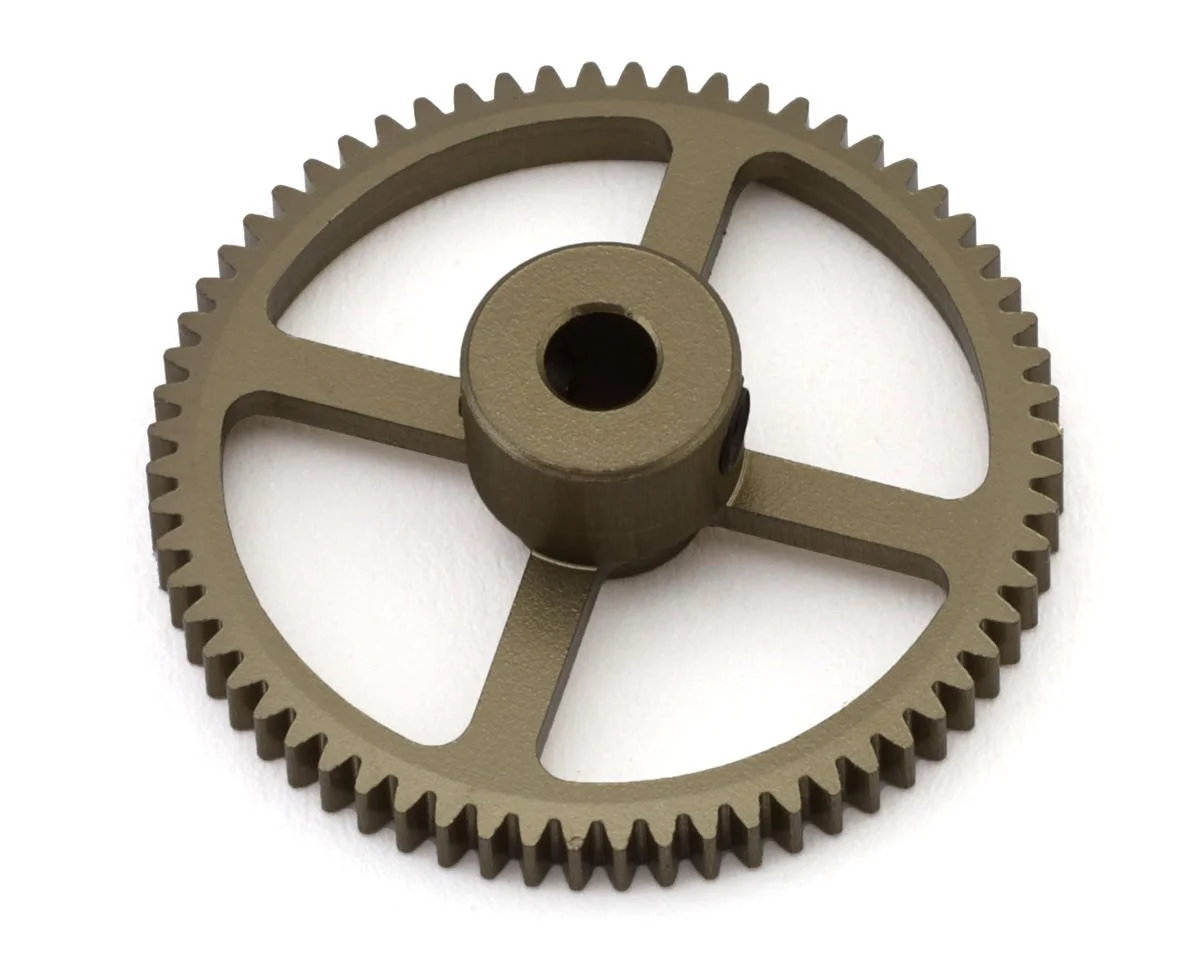 Hot Racing 64P Hard Anodized Aluminum Pinion Gear (1/8" Bore) (64T)