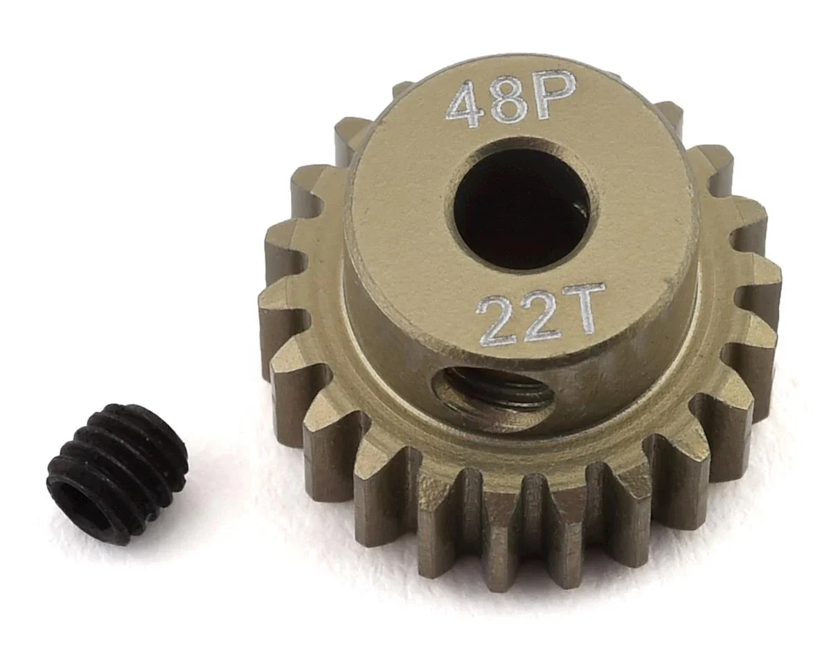 ProTek RC 48P Lightweight Hard Anodized Aluminum Pinion Gear (3.17mm Bore) (22T) PTK-8609