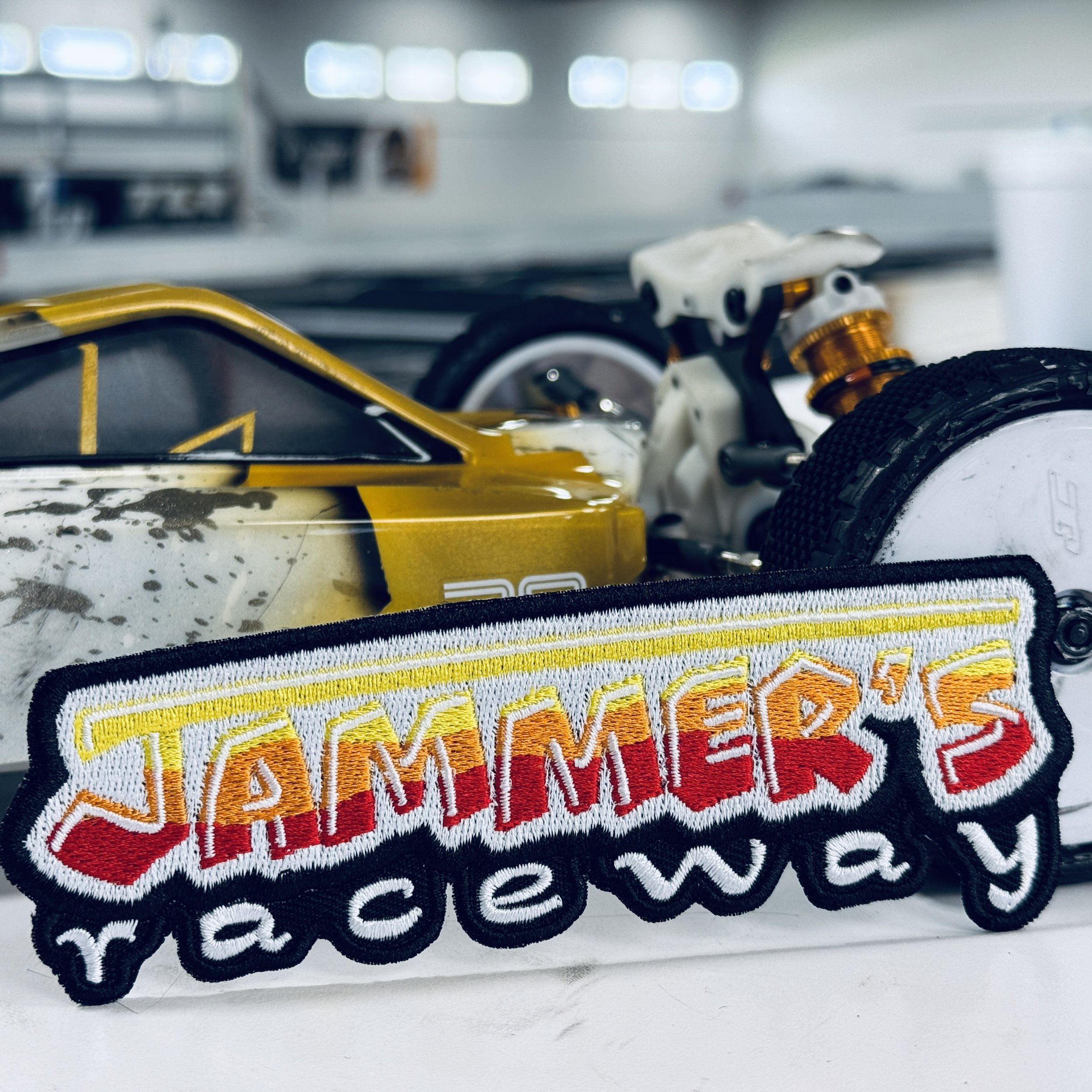 Jammer's Raceway 5.5" Embroidered Iron-On Patch