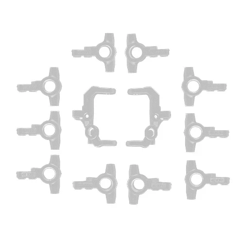 RC10T7/RC10B7 FT V2 Caster And Steering Blocks, Carbon - 71214