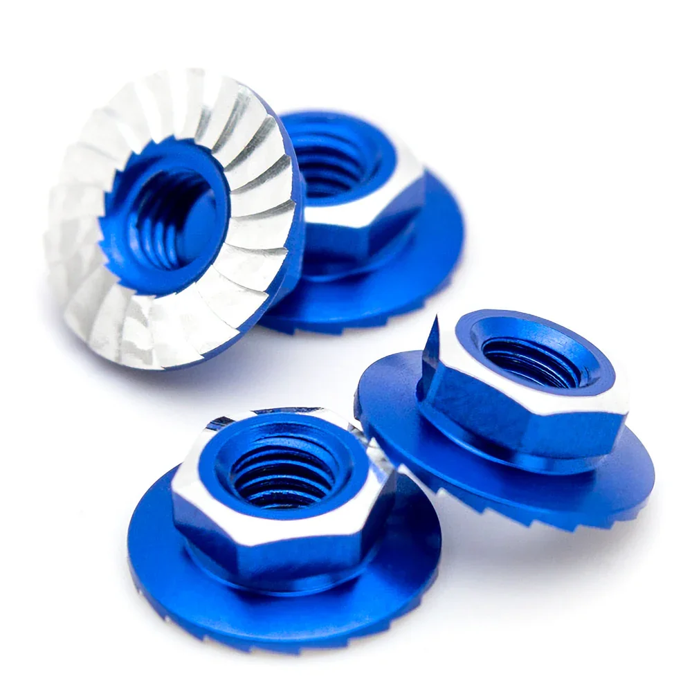 1up Racing 7075 Lockdown M4 Wheel Nuts Dark Blue - 870101
