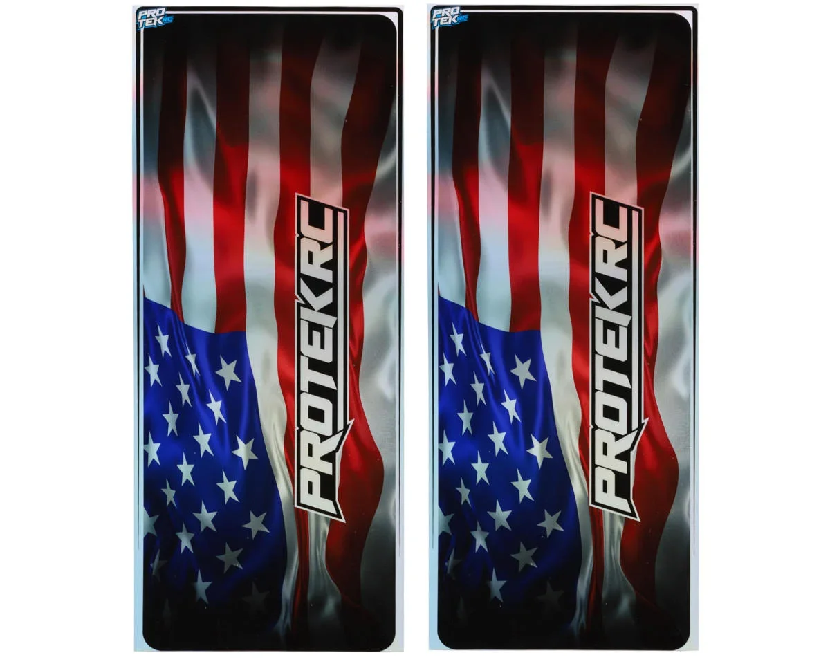 ProTek RC Universal Chassis Protective Sheet (Holographic USA) (2) (12.5x33.5cm) PTK-1102-USHALO