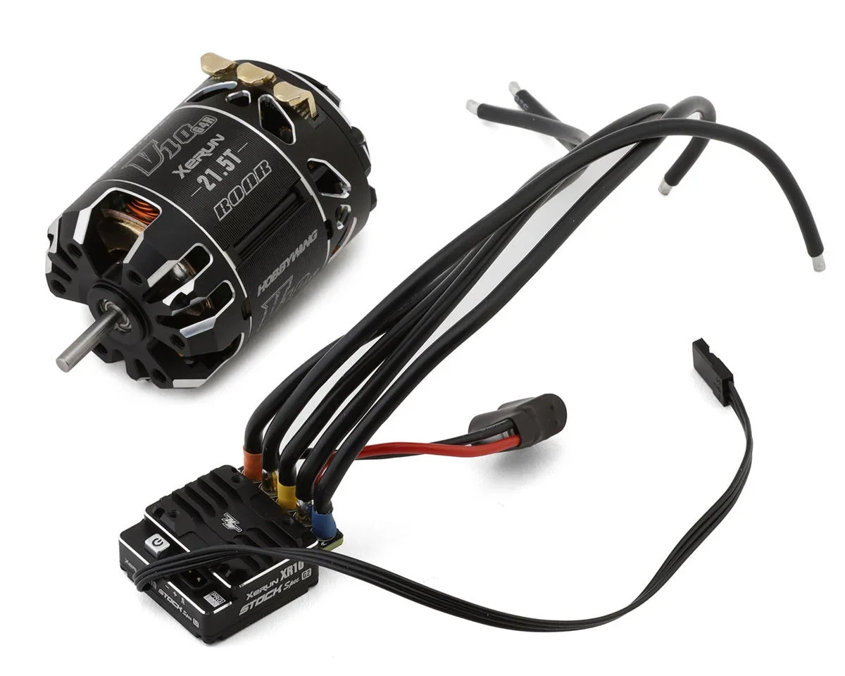 Hobbywing XR10 Stock Spec G2 Sensored Brushless ESC/V10 G4R Motor Combo (21.5T) - 38020379