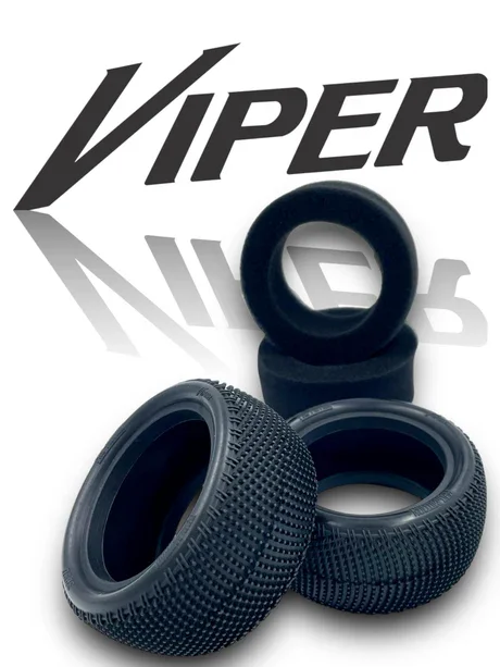 Viper LP 2.2'' Rear Carpet Tire - C4 Red - 3090-C4