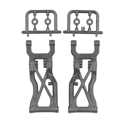 RC10B7 FT Carbon Rear Suspension Arms V2, 81mm - 92591