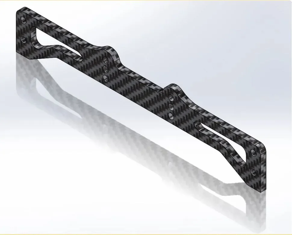 1576 - WTF-1 DS Graphite Floating Rear Wing Mnt