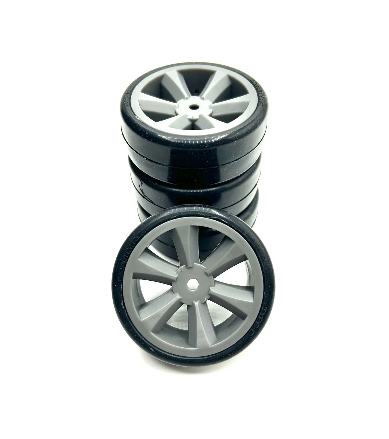 G-SPEC Type C Rubber touring car tires , Gravity RC Edge wheel, Grey (4)