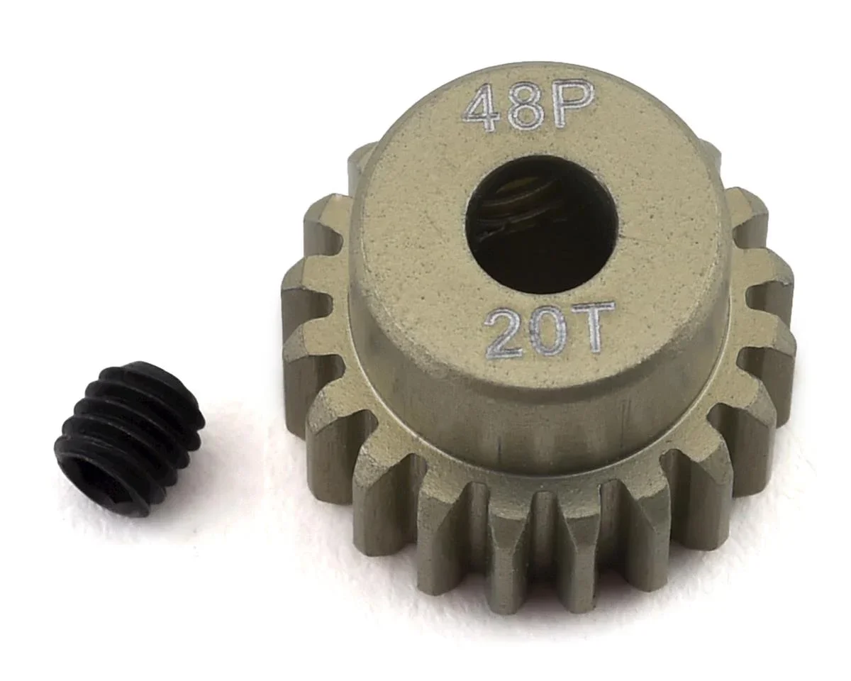ProTek RC 48P Lightweight Hard Anodized Aluminum Pinion Gear (3.17mm Bore) (20T) PTK-8607