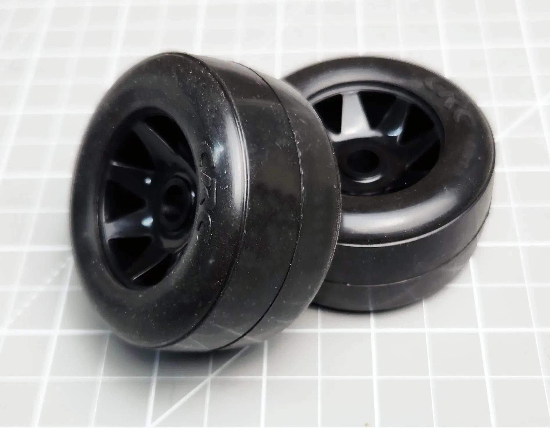 23112 - CRC Front F-1 rubber tires, mounted (pr) CRC RT-1 Rubber tires, Mounted on CRC F1 Wheels - These are a pair of front only. 100% performance quality. ::