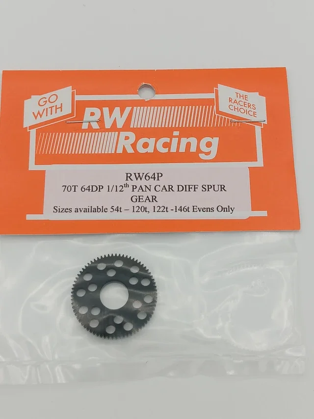 RW Racing 70T 64DP 1/12th Pan Car XRAY/AMX Spool Spur