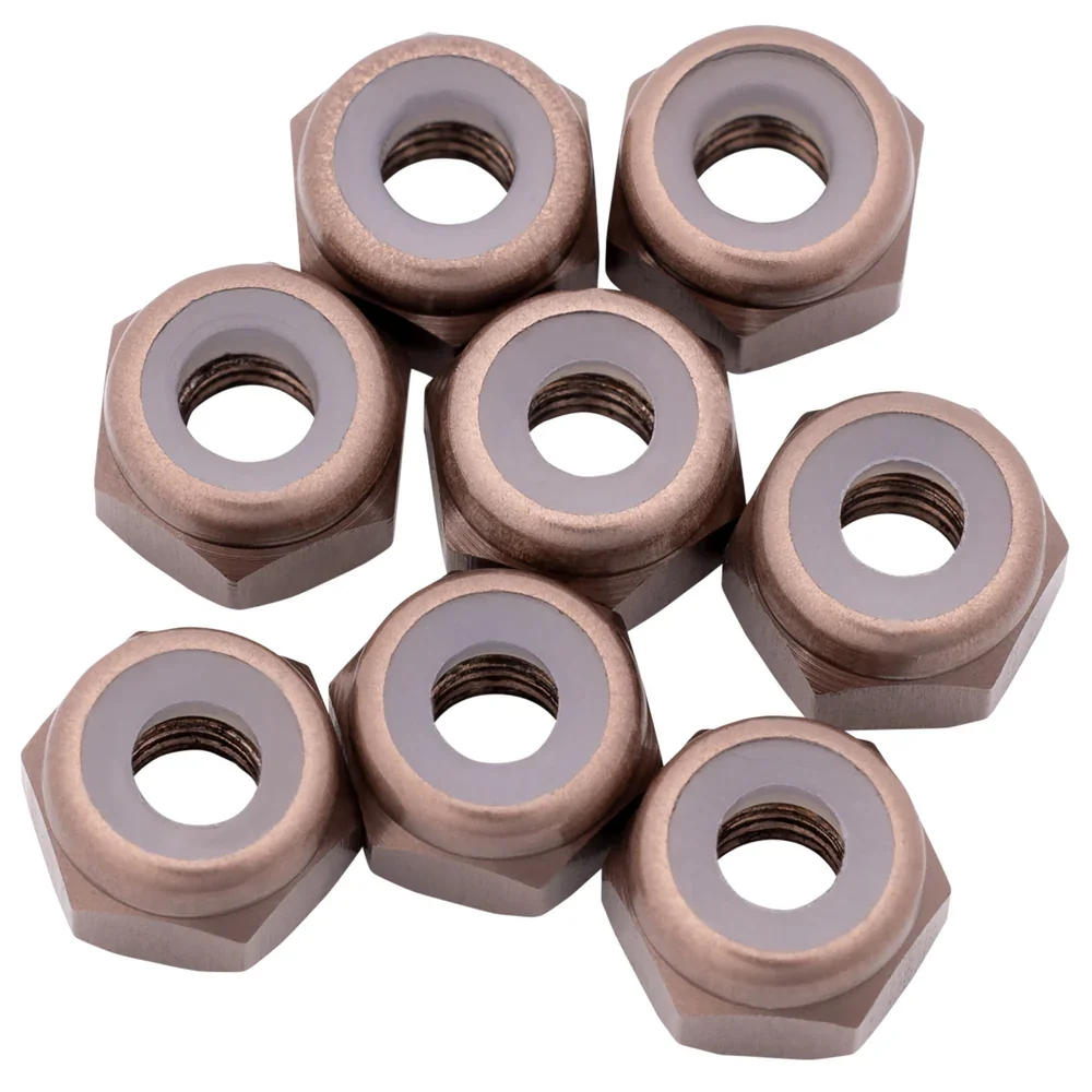 1up Racing 7075 Aluminum Locknuts - M3 - Gunmetal - 870902