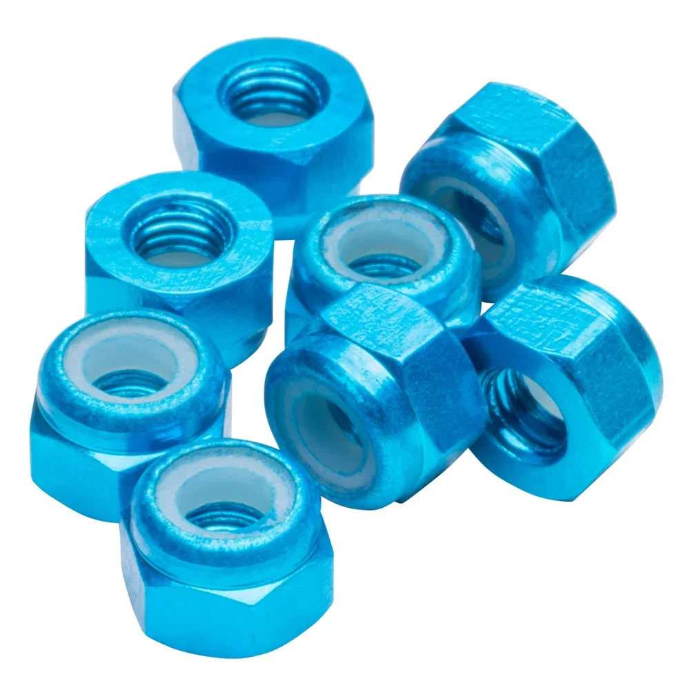 1up Racing Premium Aluminum Locknuts M3 Bright Blue - 80515