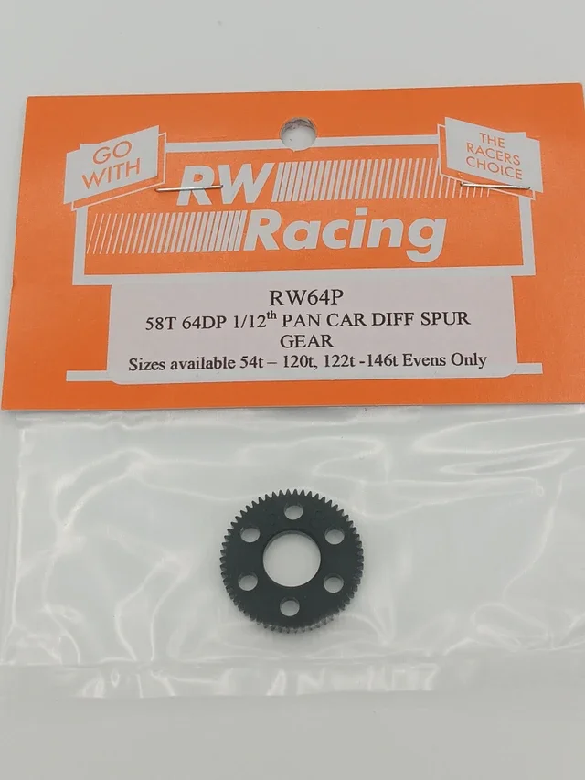 RW Racing 58T 64DP 1/12th Pan Car Diff Spur