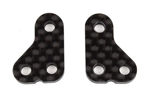 RC10T6.2 Steering Arm, +1mm, carbon fiber - 71144