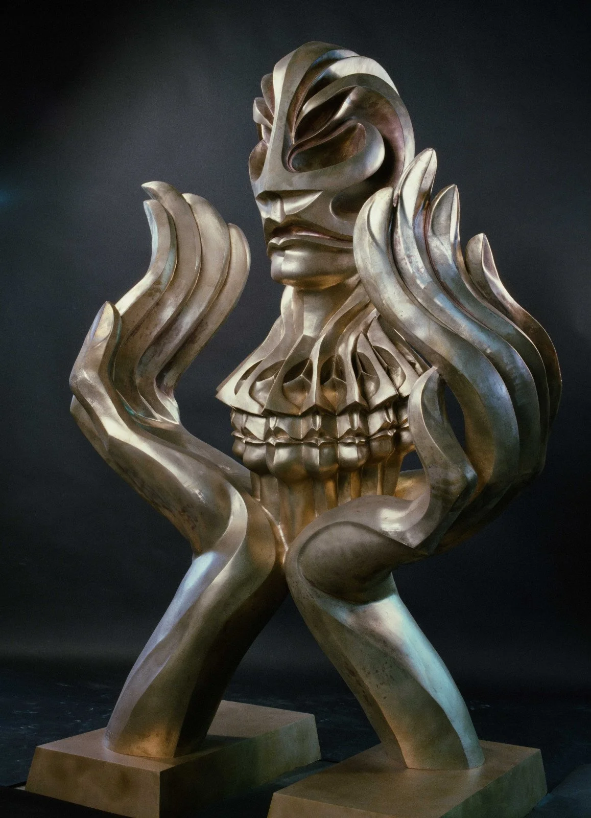 A dramatic 6-foot bronze sculpture by Robert Ortlieb.