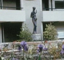 Robert Ortlieb, Mother and Child church courtyard