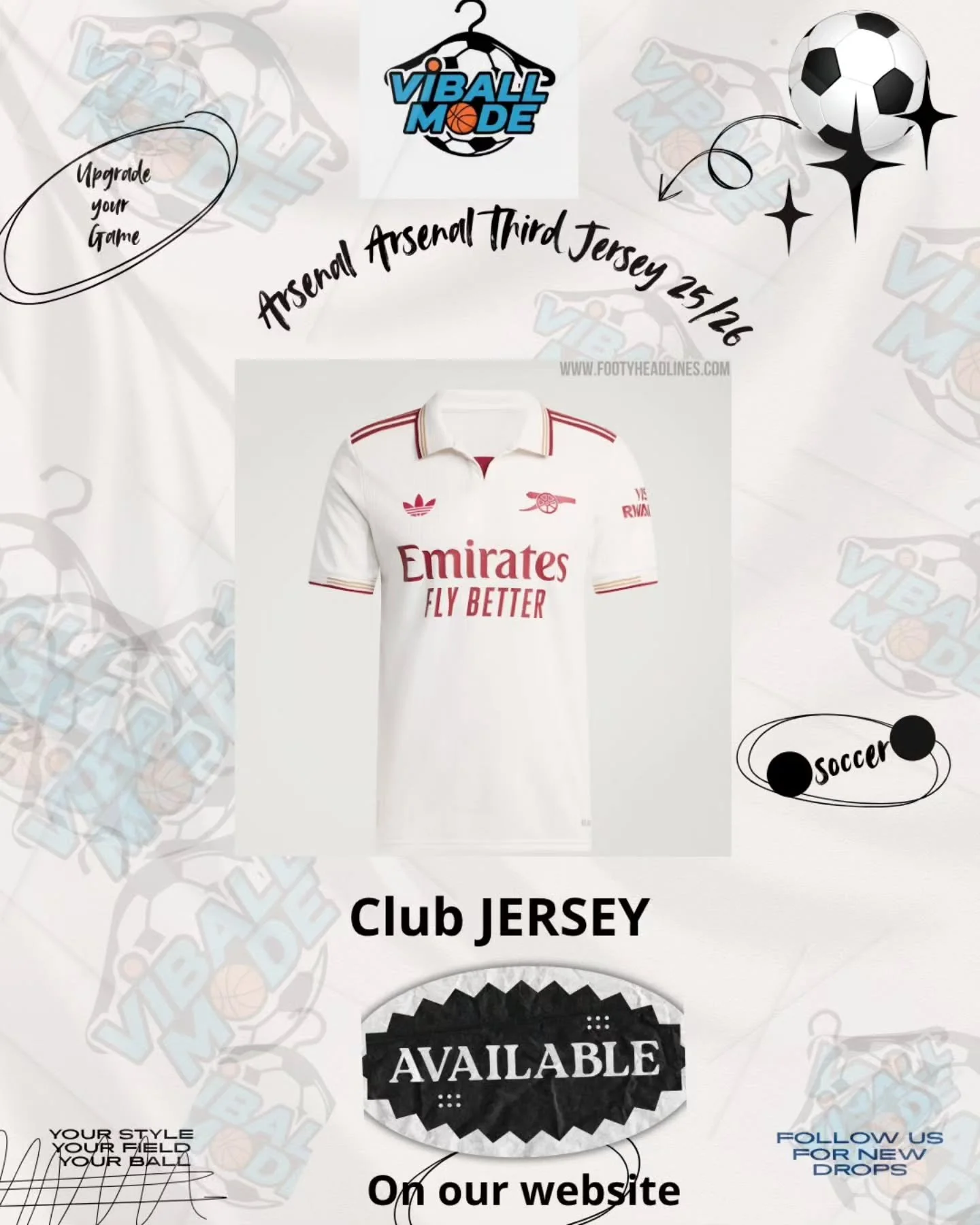Arsenal Third Jersey 2025/2026

✅️If you don&rsquo;t see a specific jersey on the site, you can always contact us directly on Instagram, TikTok, or by email at Viballmode@gmail.com
#viral
#trendingnow
#explorepage
#fyp
#instatrend
#shoppingonline
#fa