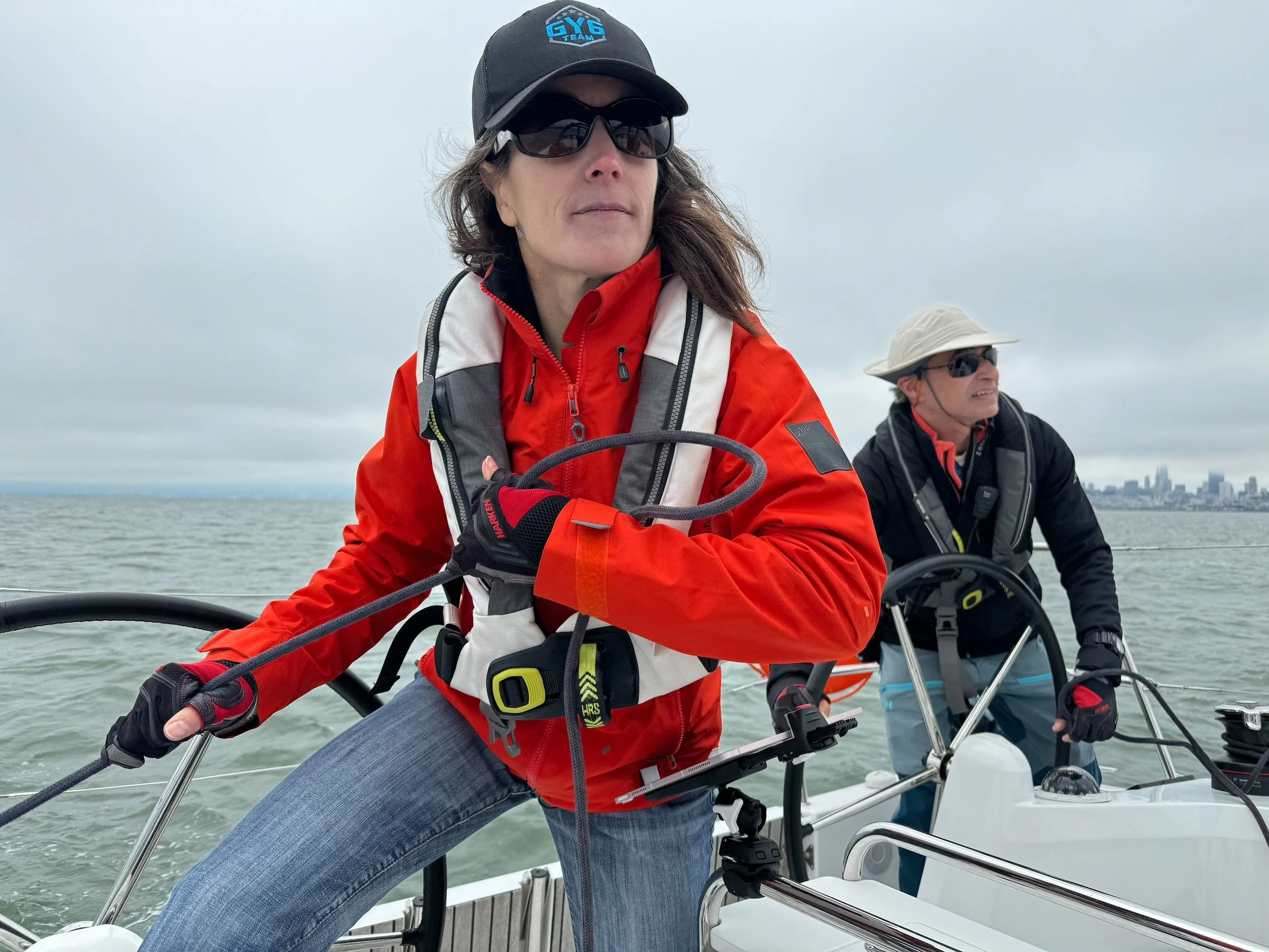 Pauline sailing in the San Francisco Bay
