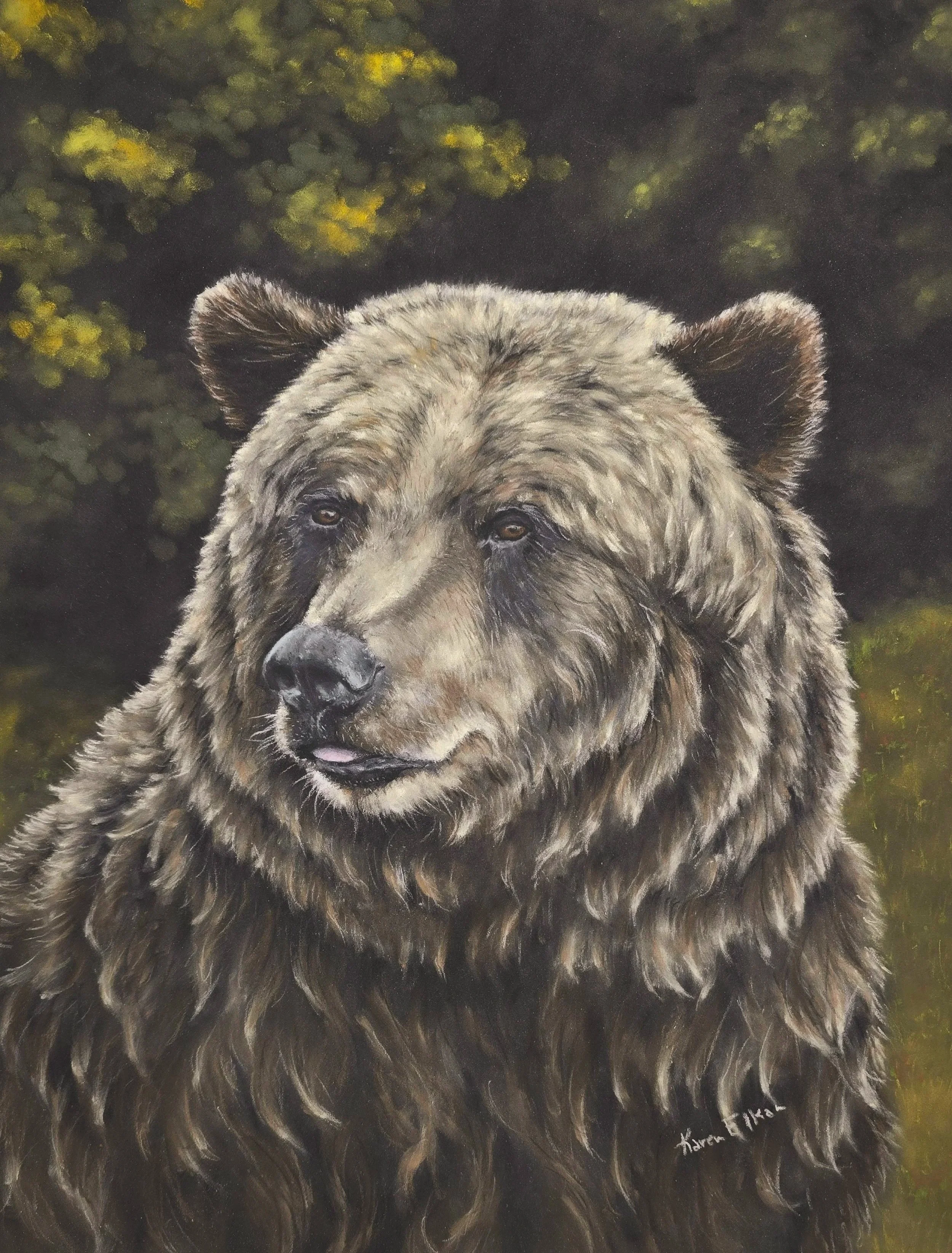 I Smell Huckleberries:  23 x 21 inch framed and matted:  $850
