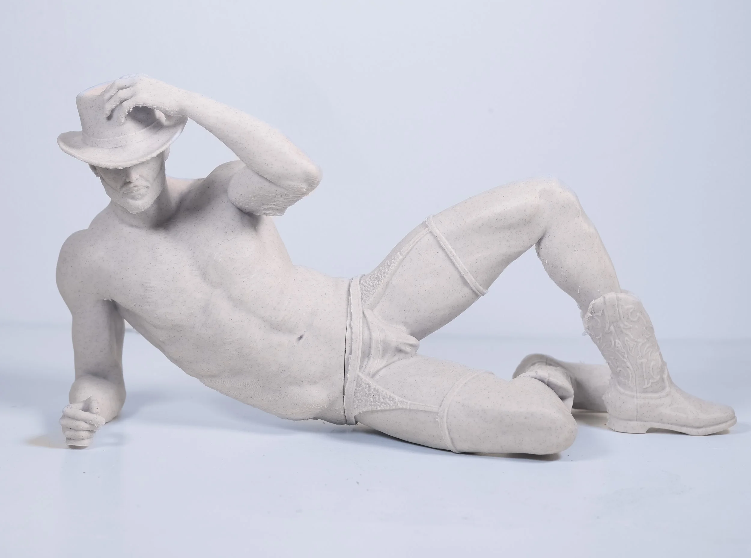 "Marble Man #3",  View #1, 3D Printed PLA Plastic