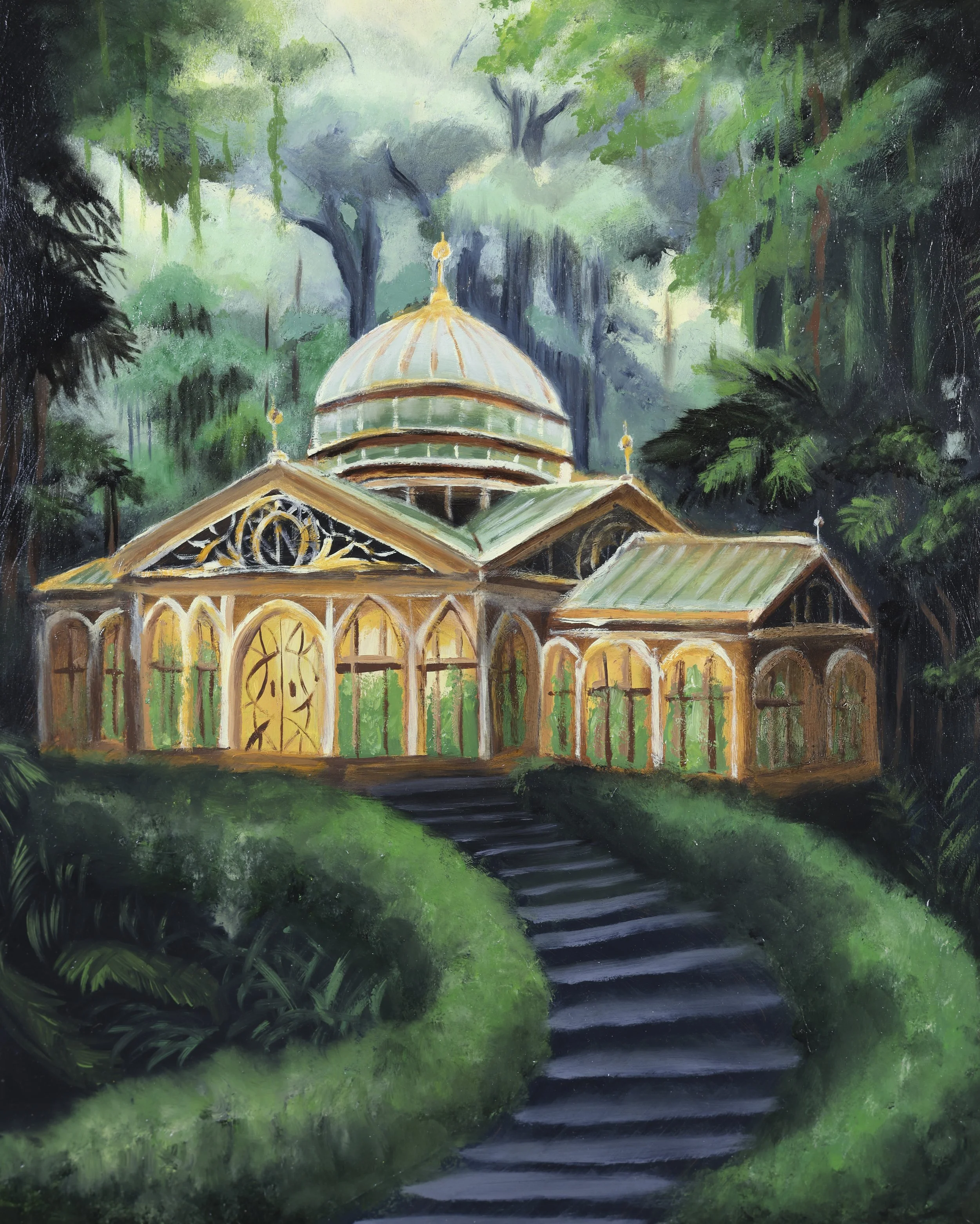 "The Conservatory", 8" x 10", Oil on Copper Plate, 2025