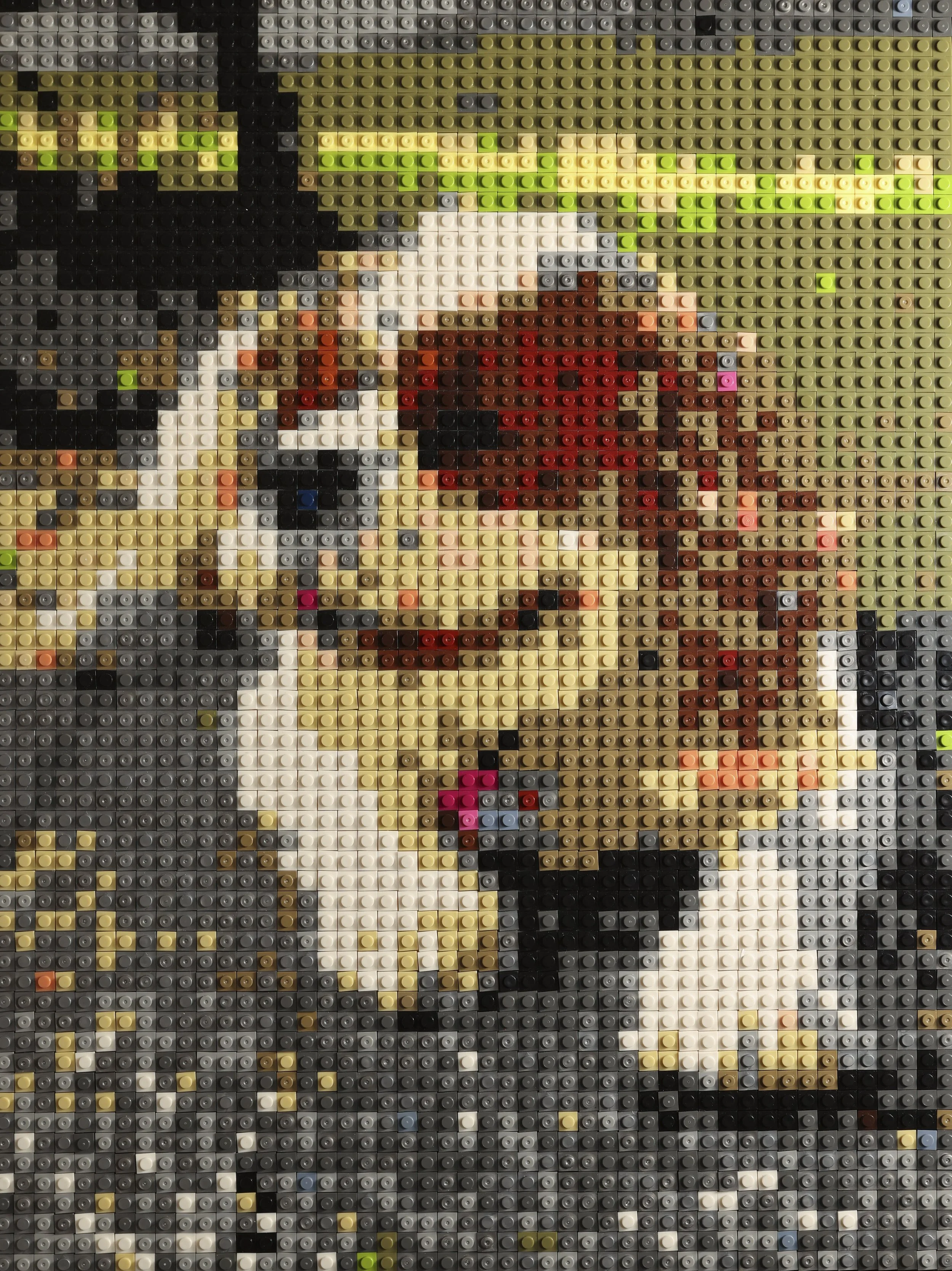 "Starr", 15"x25", Legos on Panel, 2025