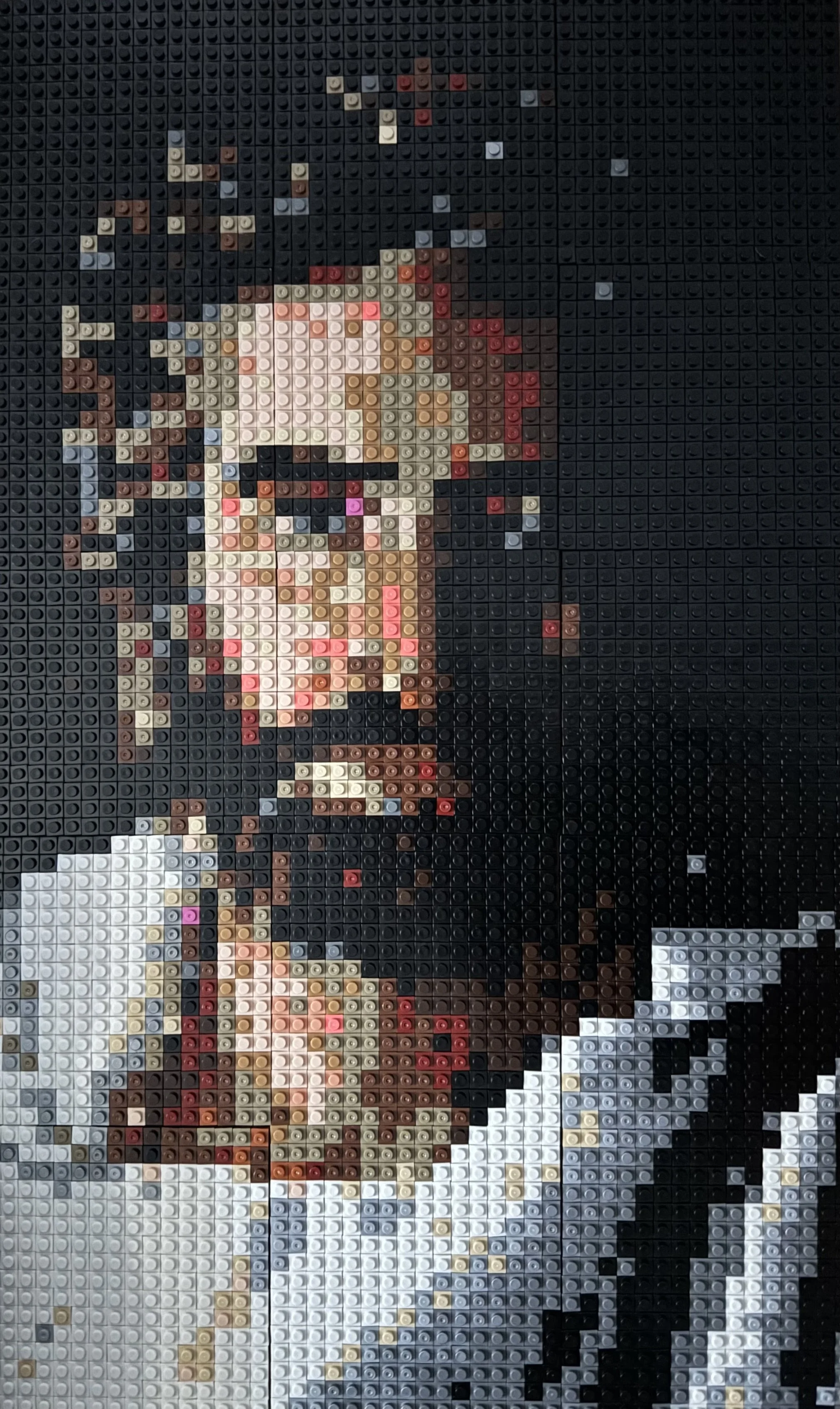 "Prince of Peace", Legos on Panel, 15"x25", 2024