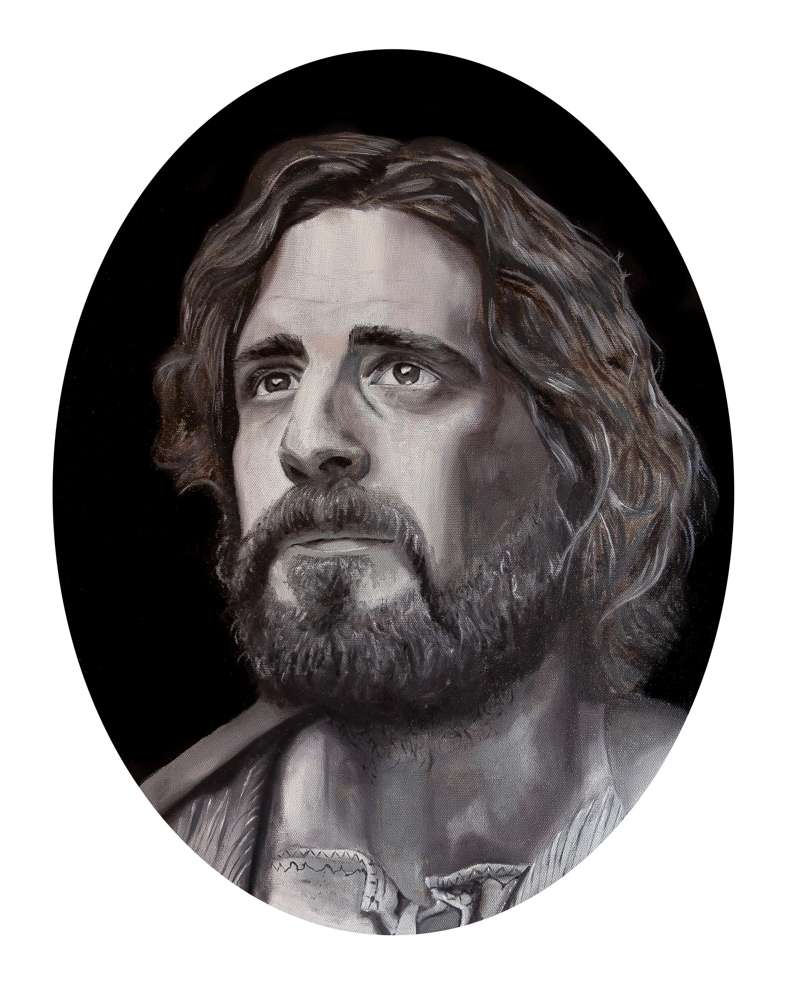 **SOLD** "Jesus", 16"x20", Oil on Canvas, 2023