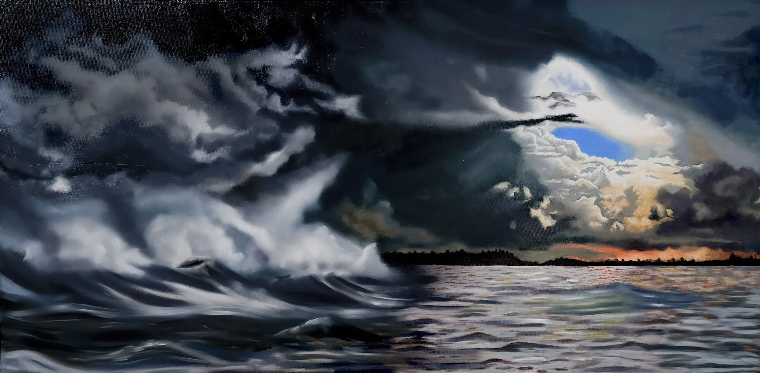 "Peace, Be Still," Oil on Canvas, 48"x24", 2024