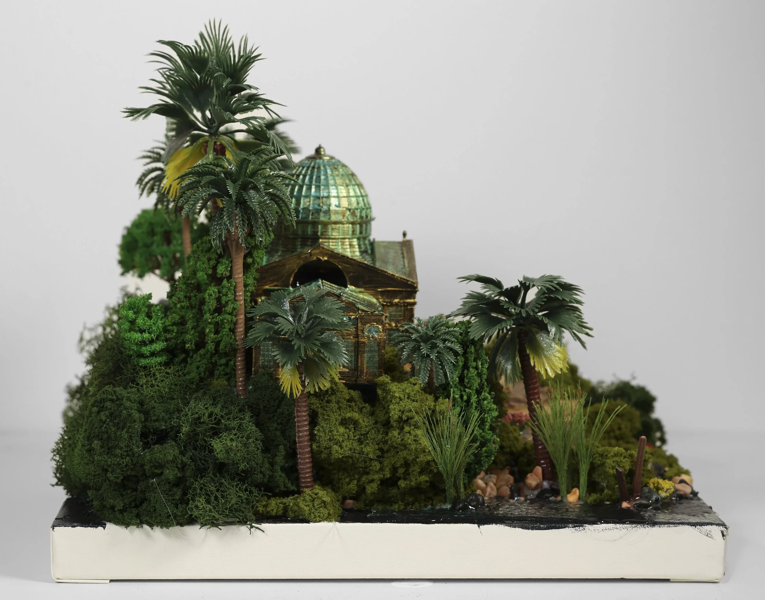"The Conservatory", Side View, Mixed Media, 8" x 10" x 6"